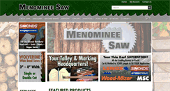 Desktop Screenshot of menomineesaw.com